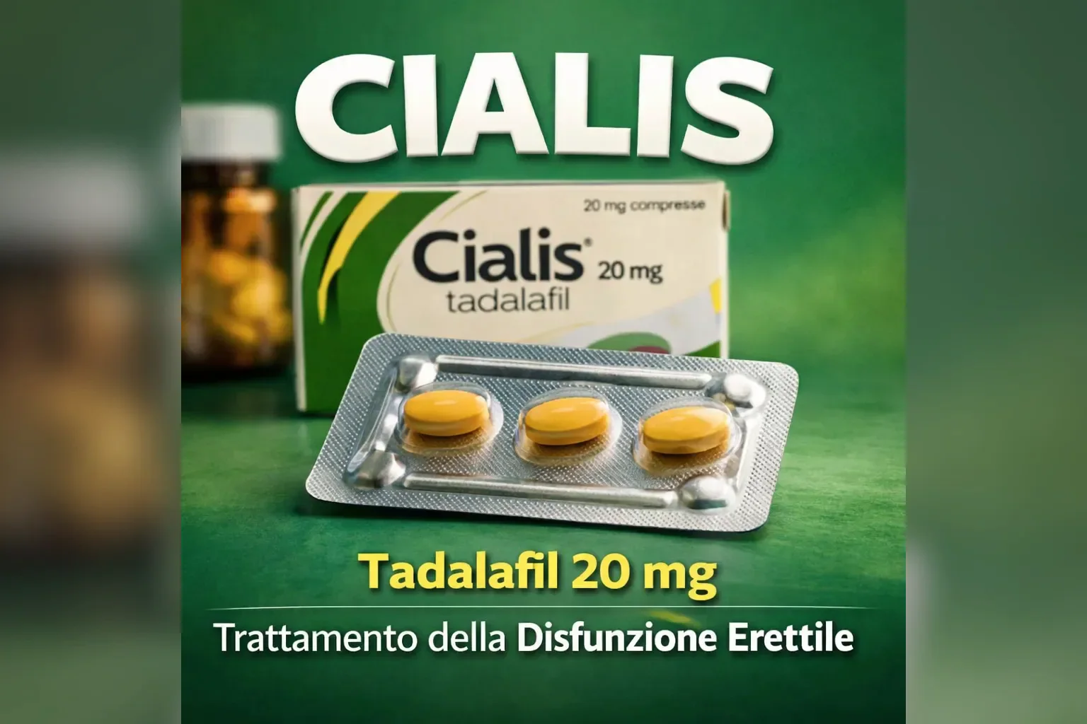 Immagine editoriale per l'articolo "Cialis e disfunzione erettile psicogena: funziona?"