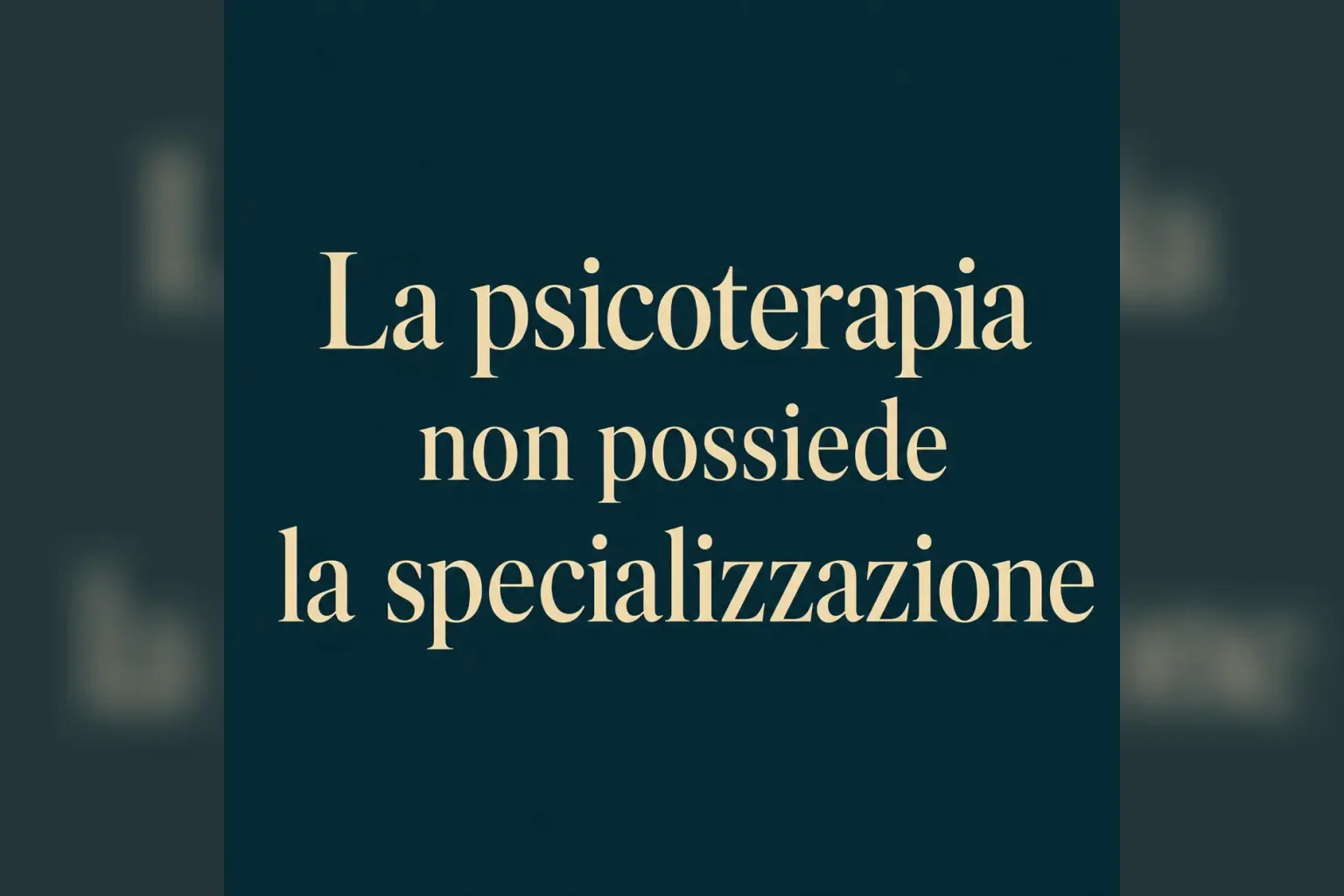 Immagine editoriale per l'articolo "La psicoterapia non possiede la specializzazione"